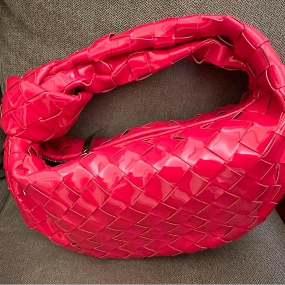 New Bottega Veneta Mini Jodie Patent Leather Hobo Bag
Color: CANDY